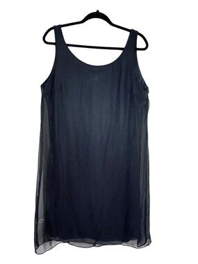 Karis Korner Midi dress black Sleeveless Liner Size 14 Womens